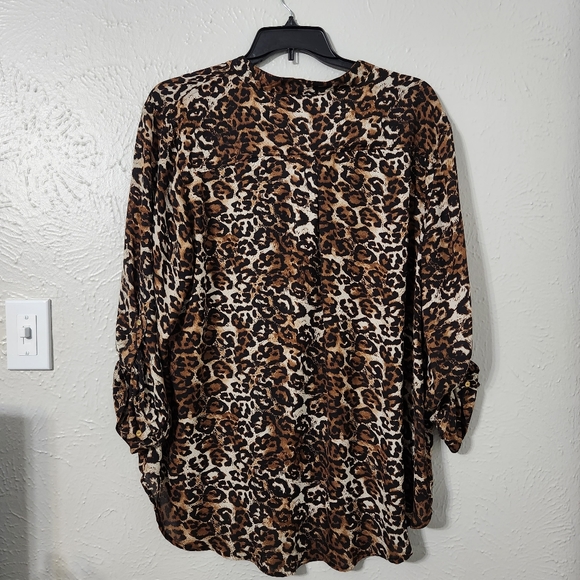 ✨️LAST CHANCE✨️Cato Leopard Print Tunic Blouse - Picture 2 of 7